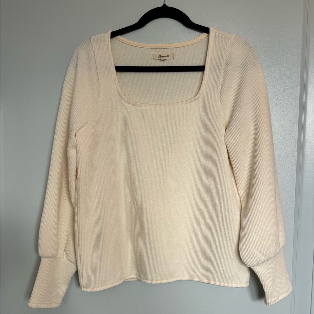 Madewell square neck balloon sleeve top